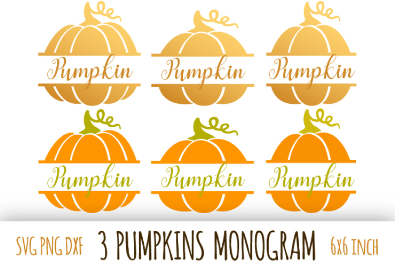 Download Free Pumpkin Monogram Thanksgiving Digital Clipart Crafter File Best Free Svg Files Download