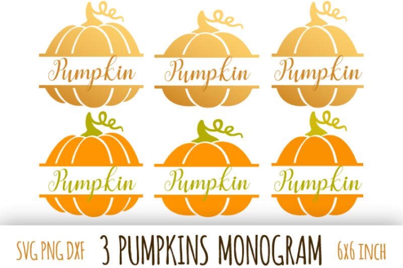 Free Pumpkin Monogram Thanksgiving Digital Clipart Crafter File Best Free Svg Files Download