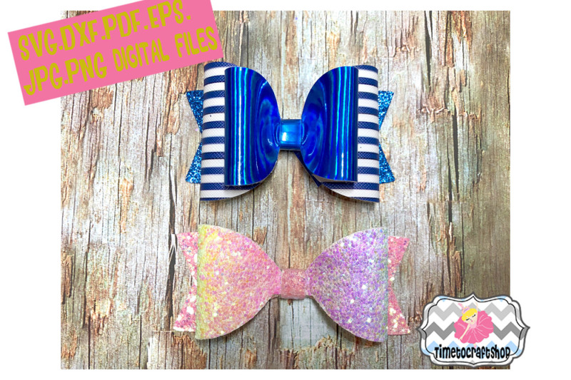 2 Styles Classic Hair bow Template By Timetocraftshop ...