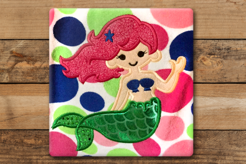 Download Free Mermaid | Applique Embroidery Crafter File