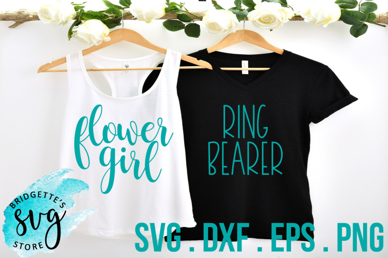 Flower Girl and Ring Bearer SVG, DXF, EPS, PNG Cutting File By