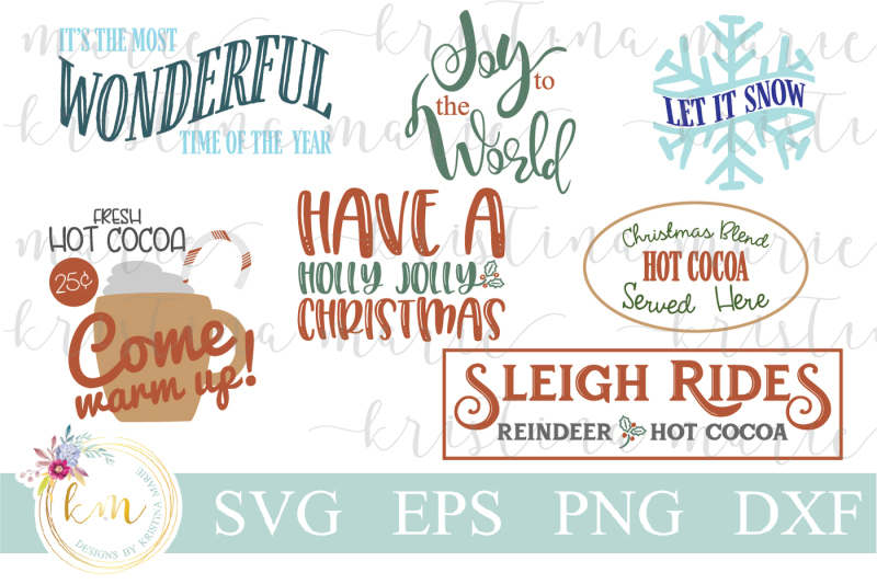 Christmas SVG Bundle By Kristina Marie Designs | TheHungryJPEG