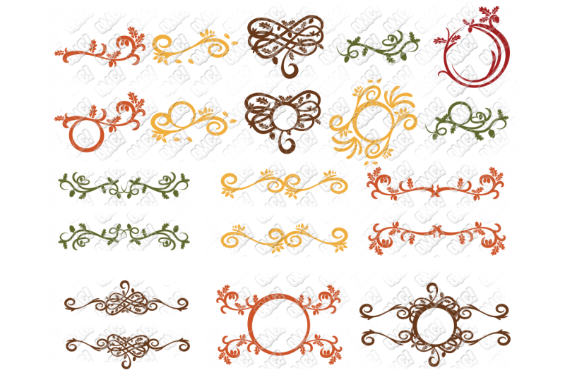 Download Free Fall Flourish SVG Monogram Border in SVG, DXF, PNG ...