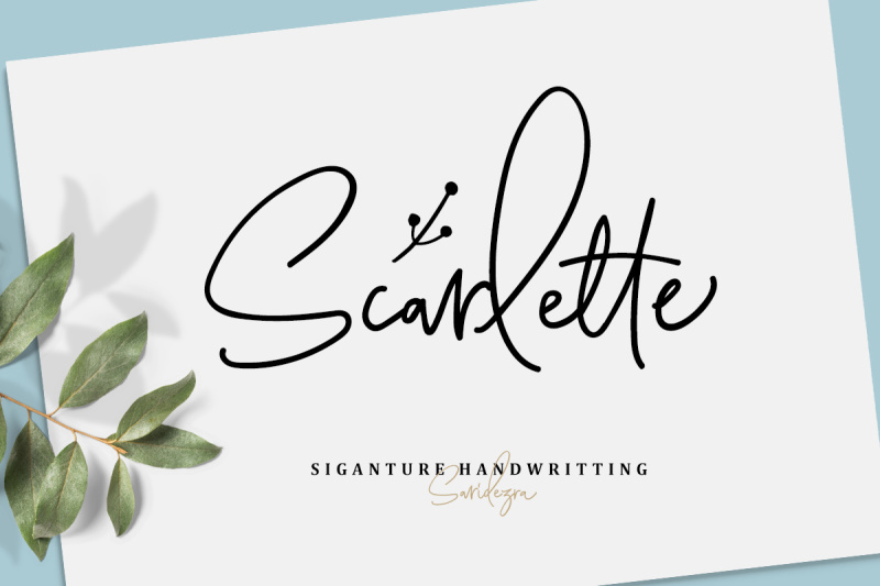 Scarlette Script (+Doodle Font) By Saridezra | TheHungryJPEG