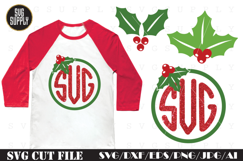 Download Christmas Holly Set SVG Cut File Design - Free Download ...