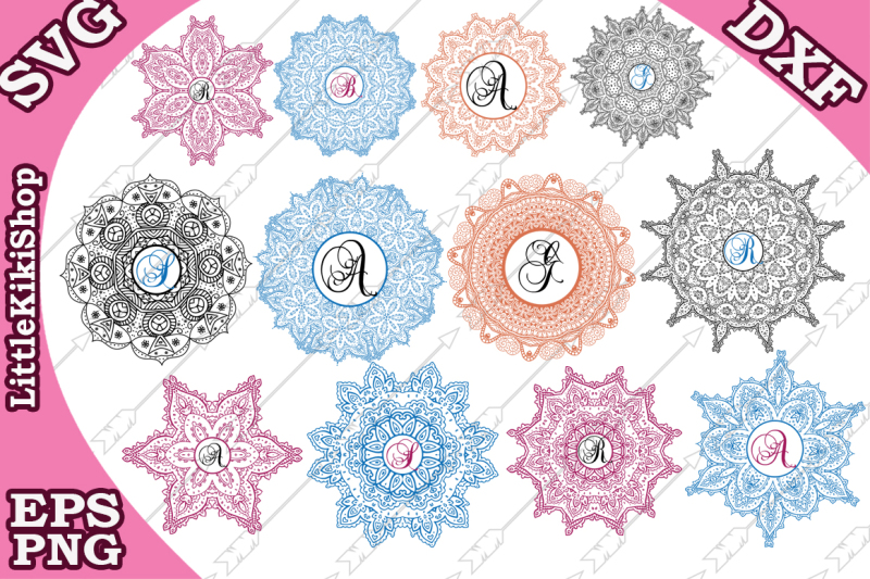 Download MANDALA MONOGRAM SVG By LittleKikiShop | TheHungryJPEG.com