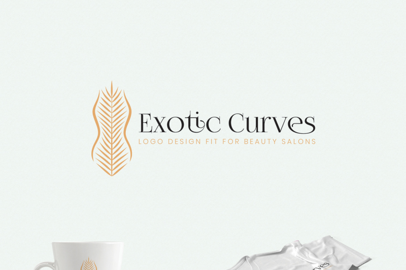 Exotic Curves A Beauty Salon Logo By Design A Lot Thehungryjpeg Com
