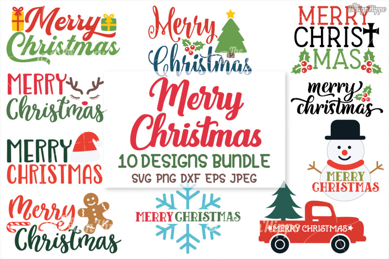 Download Free Merry Christmas Svg Bundle Christmas Svg Png Dxf Cricut Cut Files Crafter File