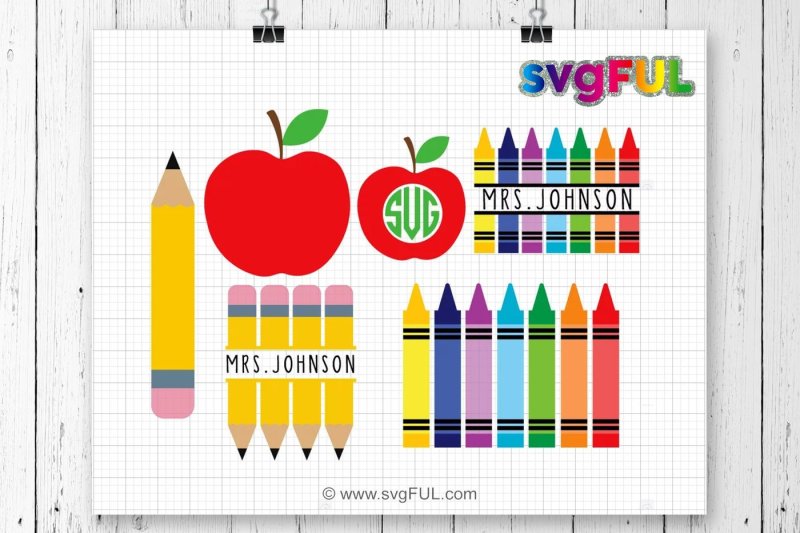 Free Teacher Svg Crayon Split Monogram Svg Pencil Svg Crayons Svg Free Brain Svg Icon