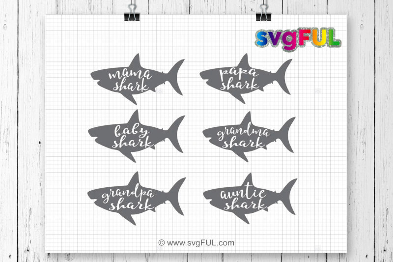 Download SVG, Shark Family, Mama Shark, Papa Shark, Baby Shark ...