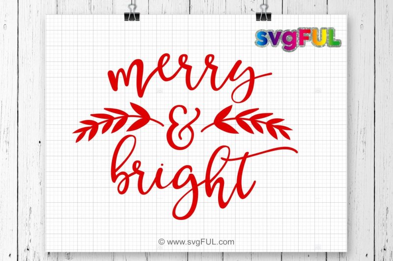 Free Merry And Bright Svg Christmas Tree Svg Christmas Svg Silhouette Crafter File