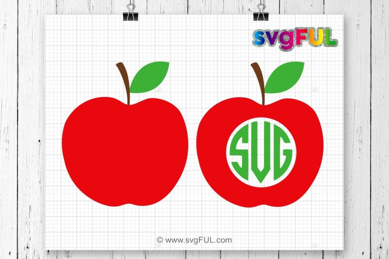 Download Apple Svg, Teacher Svg, Teacher Monogram Svg, School Svg, Split Apple By svgFUL | TheHungryJPEG.com