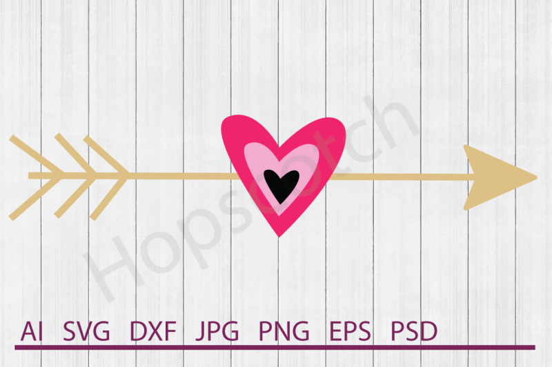 Download Free Arrow Heart Svg Arrow Heart Dxf Cuttable File Crafter File