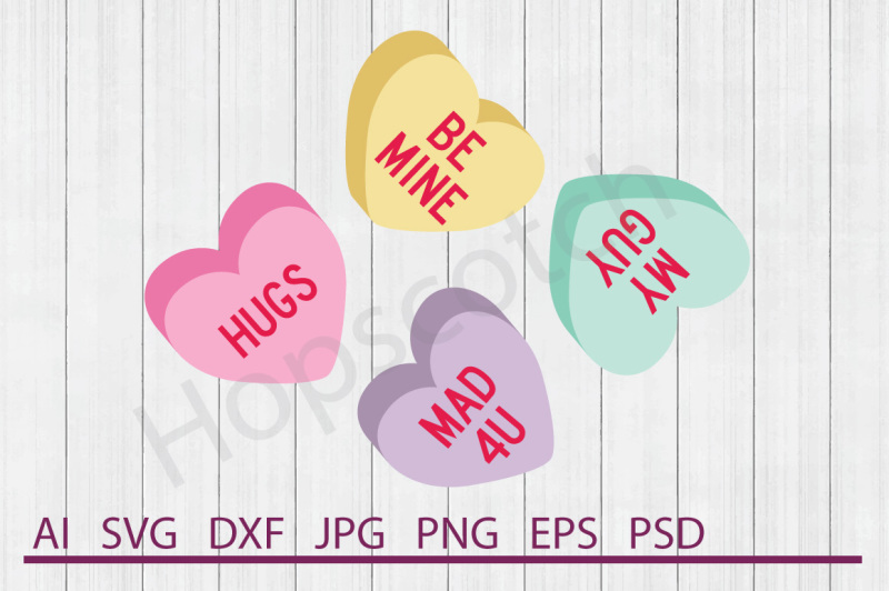 Download Free Candy Hearts Svg Candy Hearts Dxf Cuttable File Crafter File