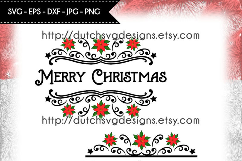 Download Free 2 Split Monogram Cutting Files Christmas Svg Poinsettia Svg By SVG DXF Cut File