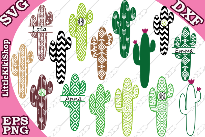 Download Free Cactus Monogram Svg, BUNDLE MONOGRAM SVG, Western Svg ...