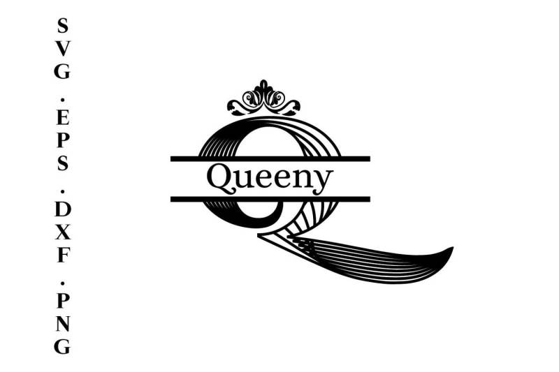 Download Free Queenie Split Monogram A-Z Letters Crafter File