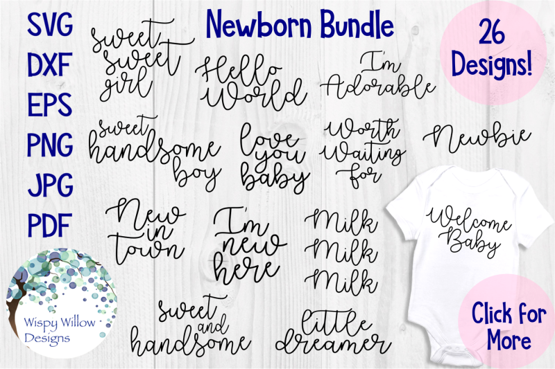 Free Newborn Baby Svg Bundle Svg Download Svg Files Dance And Cheer