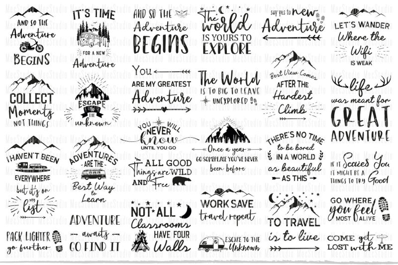 Download Adventure Quote Svg Cut File Bundle Deal By Mecstudio Thehungryjpeg Com