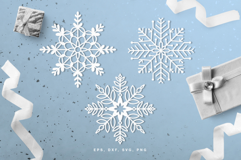 Download Free Snowflakes Digital Cut File Svg Dxf Png Eps Crafter File SVG Cut Files