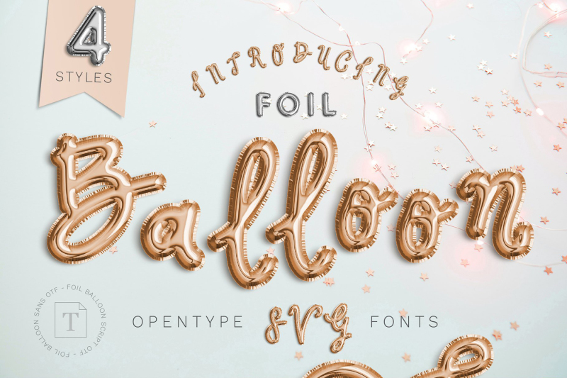 Foilballoon Color Bitmap Font By Evlogiev Creative Products Thehungryjpeg Com