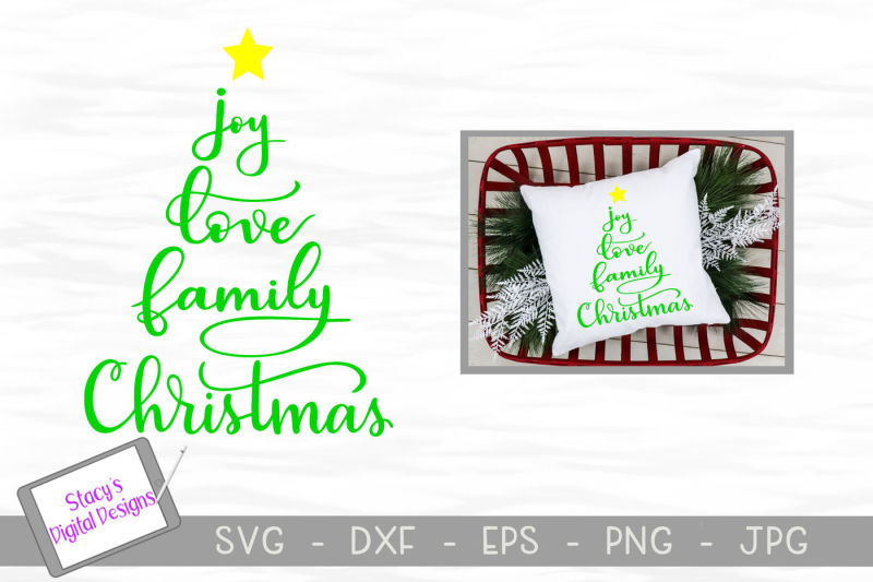 Download Free Christmas Svg Christmas Word Art Joy Love Family ...