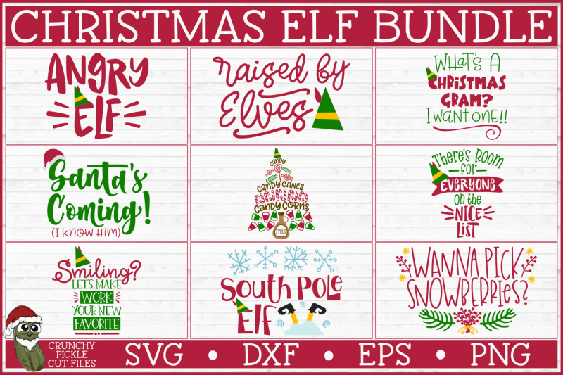 Christmas Elf SVG Bundle By Crunchy Pickle | TheHungryJPEG