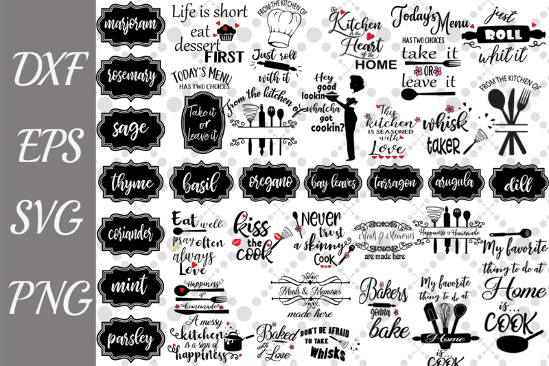 Download Kitchen Svg Bundle, KITCHEN LABEL SVG, Kitchen Quotes Svg By PrettyDesignStudio | TheHungryJPEG.com