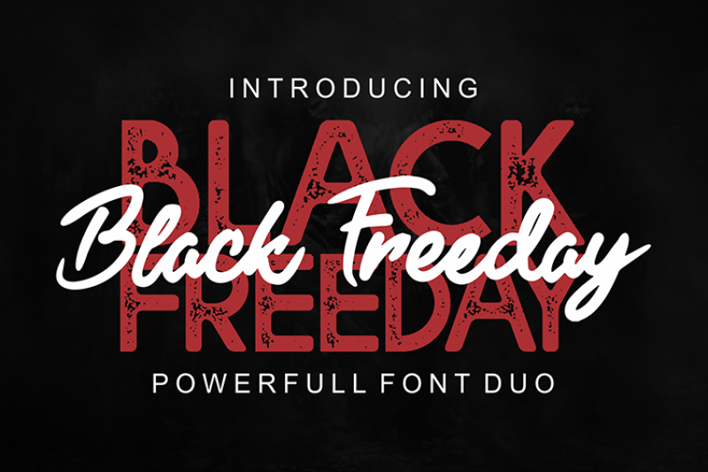 Black Freeday Powerfull Font Duo By Figuree Thehungryjpeg Com