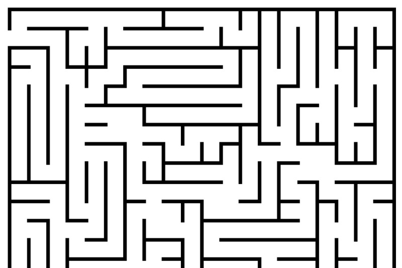 Kids Riddle, Maze Puzzle, Labyrinth Vector Illustration By Microvector 