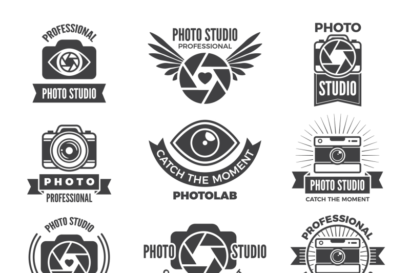 Logotypes and symbols of photo studios By ONYX | TheHungryJPEG