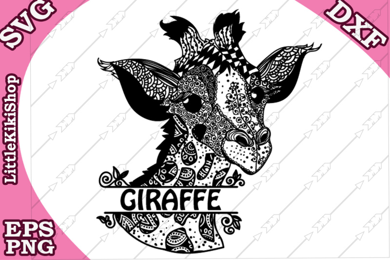 Download Baby Giraffe Svg, MANDALA GIRAFFE SVG, Monogram Giraffe ...