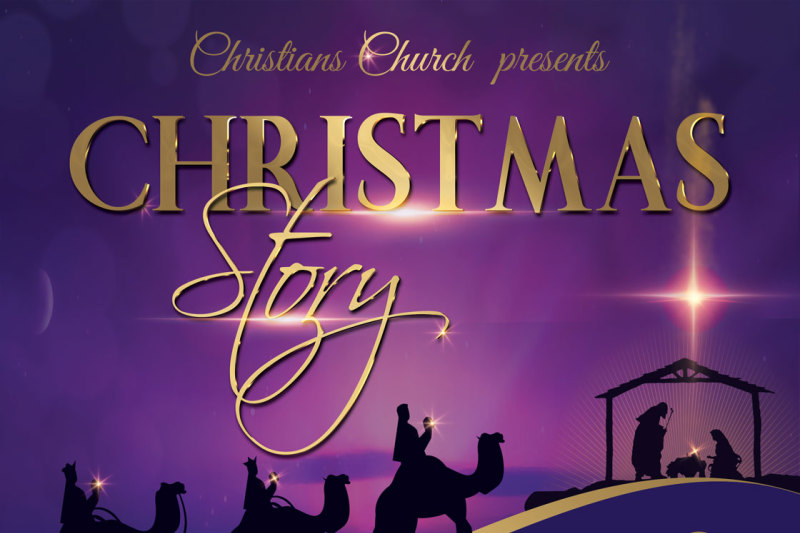 A Nihgt Of Hope Christmas Story Flyer Poster By artolus | TheHungryJPEG