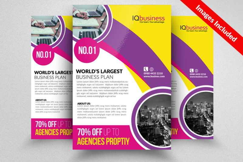 Business Flyer PSD Template By Designhub | TheHungryJPEG