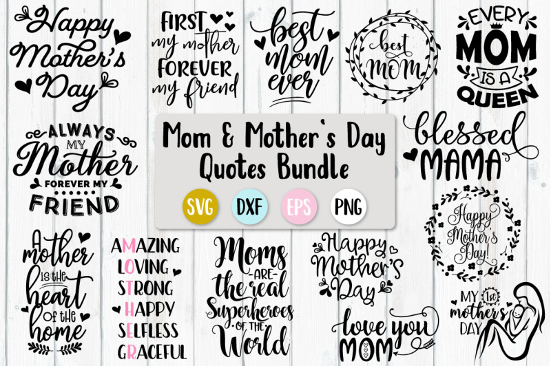 Download Mother's Day Bundle - SVG, PNG, DXF, EPS By Craft Pixel ...
