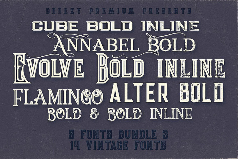 5 Fonts Bundle 3 By Cruzine Design 