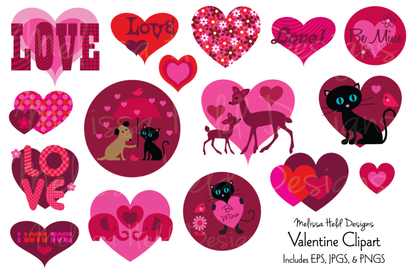 Valentine Clipart By Melissa Held Designs 