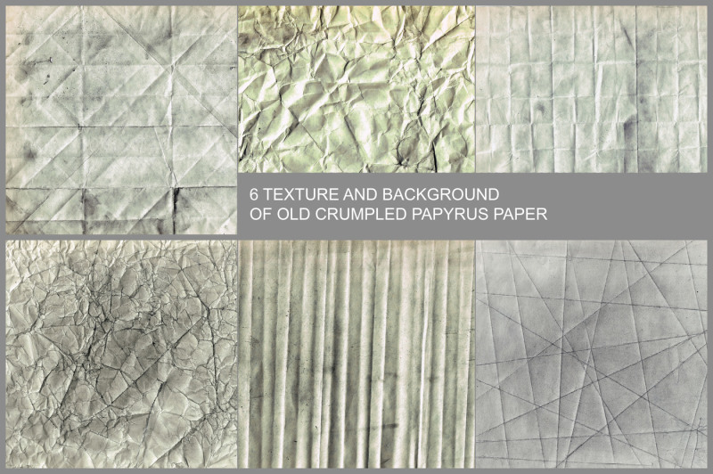 6 TEXTURE AND BACKGROUND OF OLD CRUMPLED PAPYRUS PAPER By MARUSOI shop ...