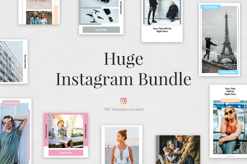 Huge Instagram Bundle By Social Corner Graphics | TheHungryJPEG