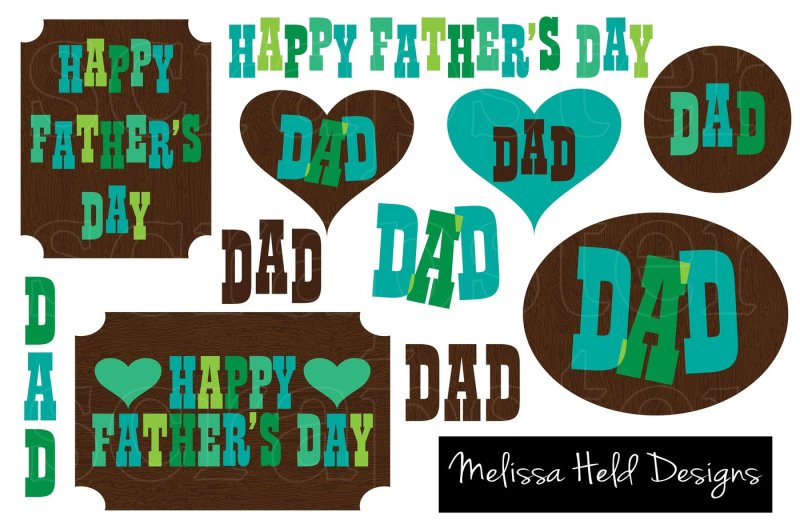 Father's Day Clipart By Melissa Held Designs | TheHungryJPEG