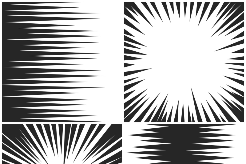 Horizontal and radial speed lines graphic manga comic drawing vector b By  Microvector