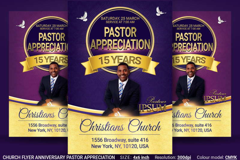 Church Flyer Anniversary Pastor Appreciation Flyer By artolus