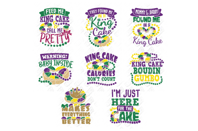 Download King Cake SVG Bundle Monogram Mardi Gras in SVG, DXF, PNG ...