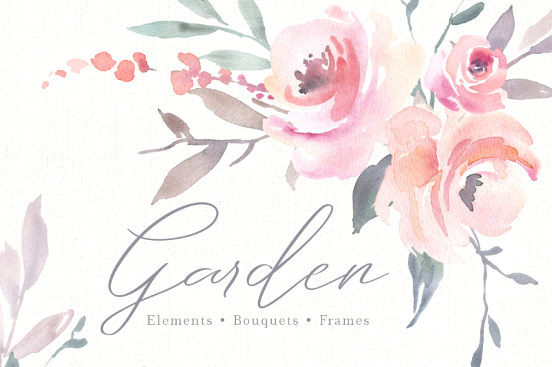 Pink Watercolor Flowers, Bouquets, Frames Png By Watercolorflowers 