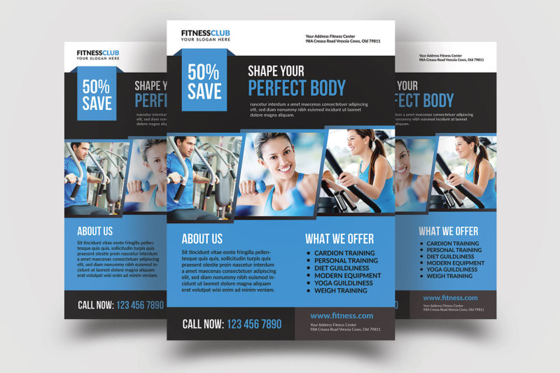 Fitness Flyer By Graphicidenic | TheHungryJPEG