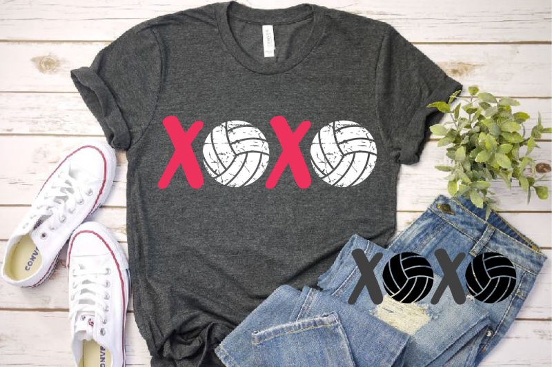 XOXO Volleyball svg Love ball valentine's day 1171S By HamHamArt ...