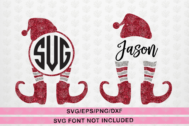 Download Elf Santa Monogram - Christmas SVG EPS DXF PNG By ...