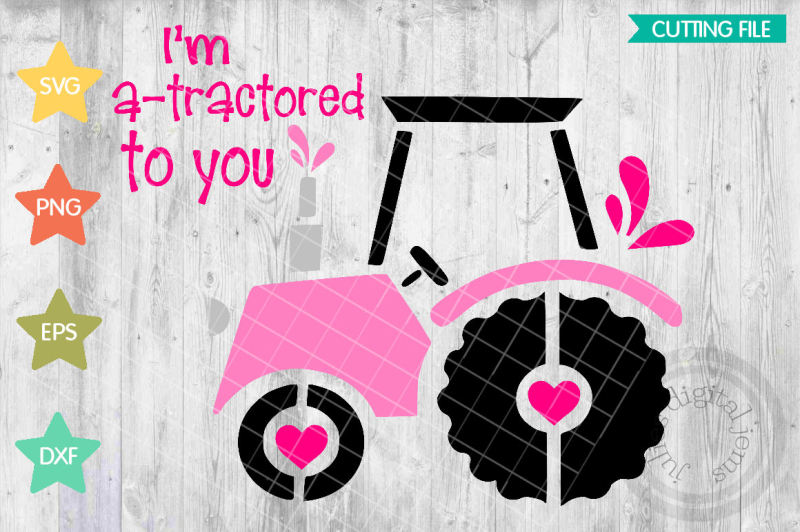 Tractor Valentine SVG, Valentines Day svg, heart svg, tractor svg By