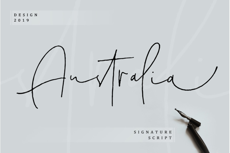 Australia Signature Script By Dhan Studio Thehungryjpeg Com