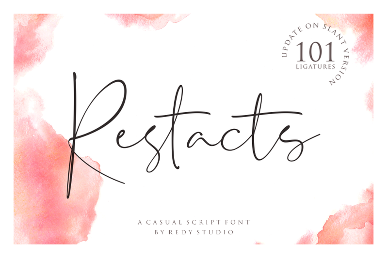 Restacts Script Font By Redy Studio Thehungryjpeg Com